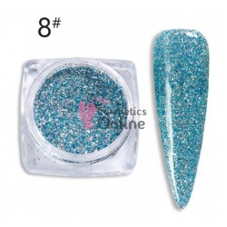 Decor pentru unghii NADP027PP sclipici Holografic Diamond - Blue Sky